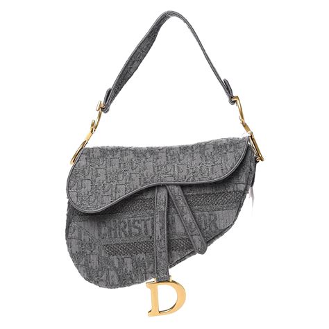 dior grey saddle bag|christian Dior oblique saddle bag.